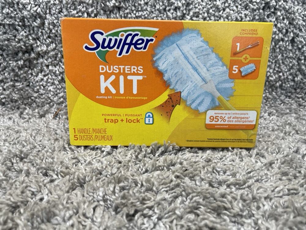 Swiffer Duster Kit Includes 1 Handle + 5 Dusters New